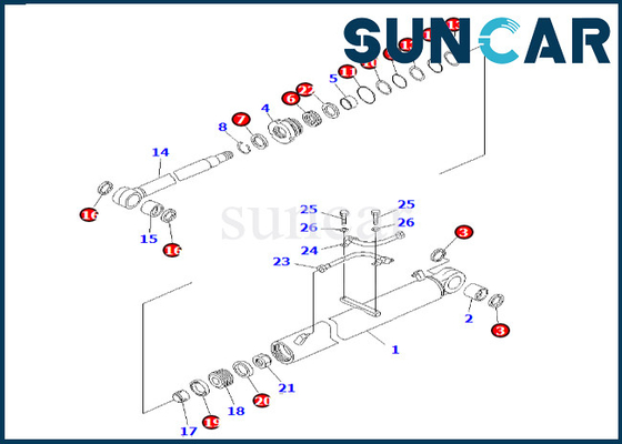 707-99-36660 7079936660 Komatsu Boom Cylinder Seal Kit لـ PC60-7 Boom Cylinder Service Kit