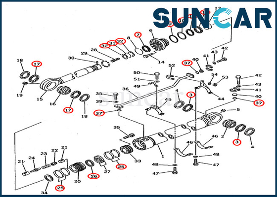 707-99-78640 7079978640 طقم ختم إصلاح أسطوانة هيدروليكية يناسب معدات PC650-3 PC650-5 كوماتسو