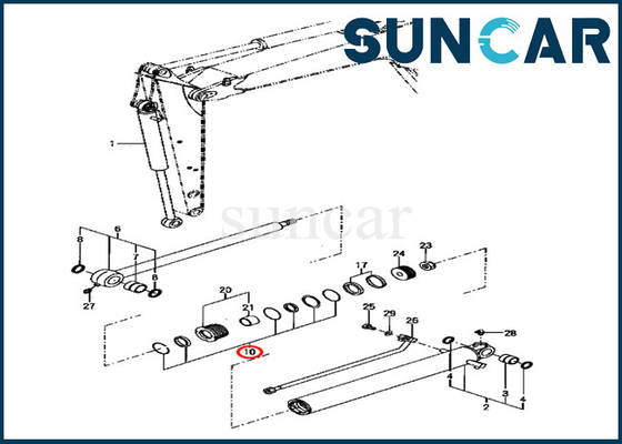 PC70FR-1 حفارة كوماتسو YM172187-72770 YM17218772770 طقم إصلاح ختم دلو أسطوانة هيدروليكية